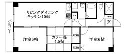 クオリティーハイツ尾崎 3LDKの間取図画像