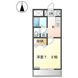 サンシャイン柳 1Kの間取図画像