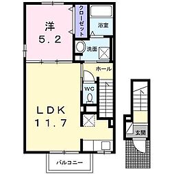 シャンパーニュ・アベニューC 1LDKの間取図画像