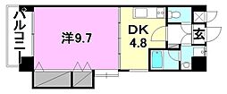 ペルルブラン高砂 1DKの間取図画像