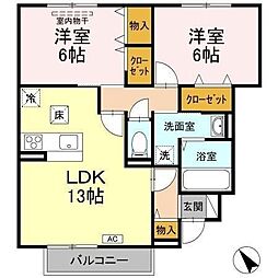 メゾン・エントピア3 2LDKの間取図画像