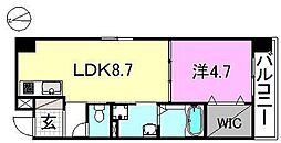 メイフェア一番町スクエア 1LDKの間取図画像