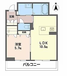 BloomStageAmayama 1LDKの間取図画像