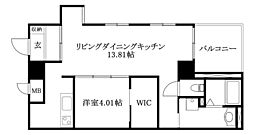 モンテ・ルーチェ喜与町 1LDKの間取図画像