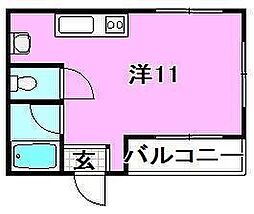オックスフォードサーカス松山市駅1 ワンルームの間取図画像