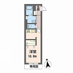 シャーメゾン北藤原 ワンルームの間取図画像
