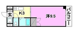 サウスサクラメント 1Kの間取図画像