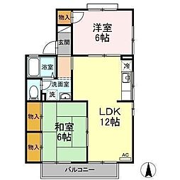 セジュールいくしA 2LDKの間取図画像