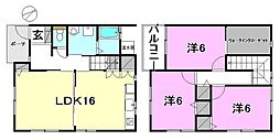 マグノリア福音寺 3LDKの間取図画像