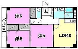 グランジュール 3LDKの間取図画像