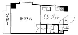 ラッスルスクエア松山市駅 1DKの間取図画像