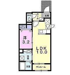 グレイス・レジデンスM 1LDKの間取図画像