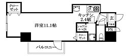 メイフェアコエックスプレミアム ワンルームの間取図画像
