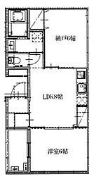 ヒルサイド山手7 1SLDKの間取図画像