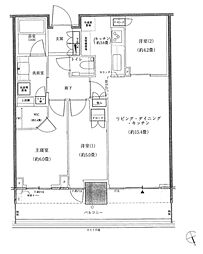 パークタワー勝どきミッド 3LDKの間取図画像