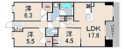 パークシュロス芦屋 3LDKの間取図画像