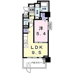 クラシェス深江 1LDKの間取図画像