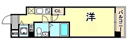 KTGレジデンス芦屋西 1Kの間取図画像