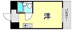 ダイドーメゾン岡本 1Kの間取図画像