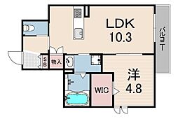 ヘーベルメゾン田中町 1LDKの間取図画像