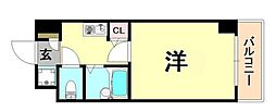 エステムコート芦屋西 1Kの間取図画像