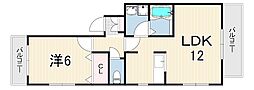 メゾン三条 1LDKの間取図画像