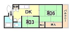 サムティ青木 2DKの間取図画像