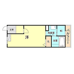 アリスハイツ 1Kの間取図画像