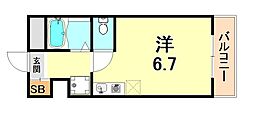 シャルムメゾン本庄 ワンルームの間取図画像