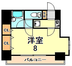 ワコーレフース本山 ワンルームの間取図画像