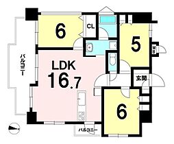 アービング塚本 3LDKの間取図画像