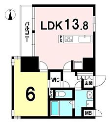 ライオンズマンション新大阪第3 1LDKの間取図画像