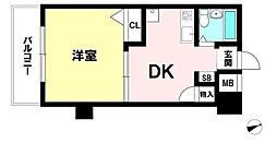 ヴェルドール今津 1DKの間取図画像