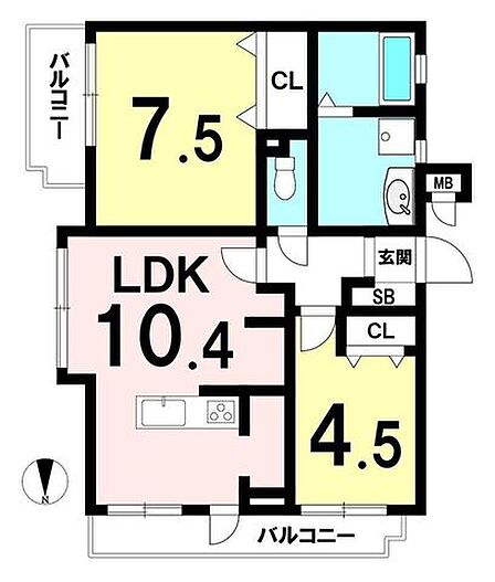 2LDK、52.20m2、バルコニー9.13m2◆即日内覧可能です!いつでもご連絡ください♪水曜日も営業しております。