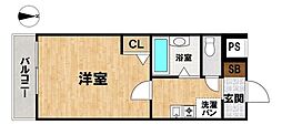 エスリード新大阪 1Kの間取図画像
