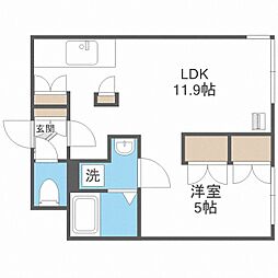 メゾンドール 1LDKの間取図画像