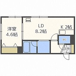アミカル 1LDKの間取図画像