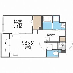 リージェント5 1LDKの間取図画像