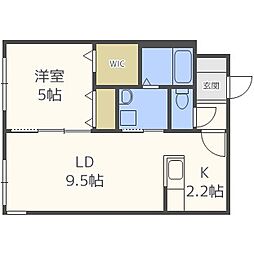 リッツグランデ大通り 1LDKの間取図画像