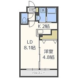 RITZGRANDEN19 1LDKの間取図画像
