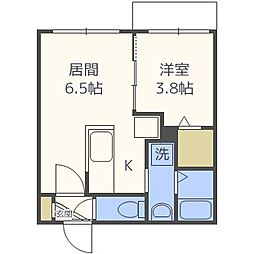 NICO麻生 1LDKの間取図画像