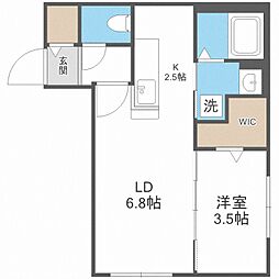 GAREAC32 1LDKの間取図画像