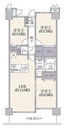ルモン八王子 3LDKの間取図画像