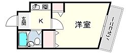 大手ビル 1Kの間取図画像