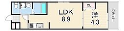 ALEGRIA垂水 1LDKの間取図画像