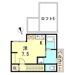 あんしん明石 ワンルームの間取図画像