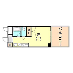 グッドライフ大津和1 ワンルームの間取図画像