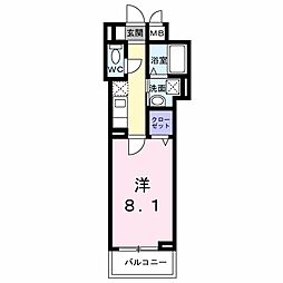 神戸市垂水区山手3丁目アパート 1Kの間取図画像