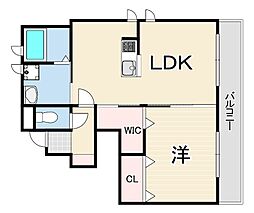 ジュナス 1LDKの間取図画像