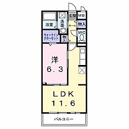 グラン・ステラータ 1LDKの間取図画像